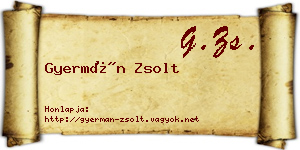 Gyermán Zsolt névjegykártya